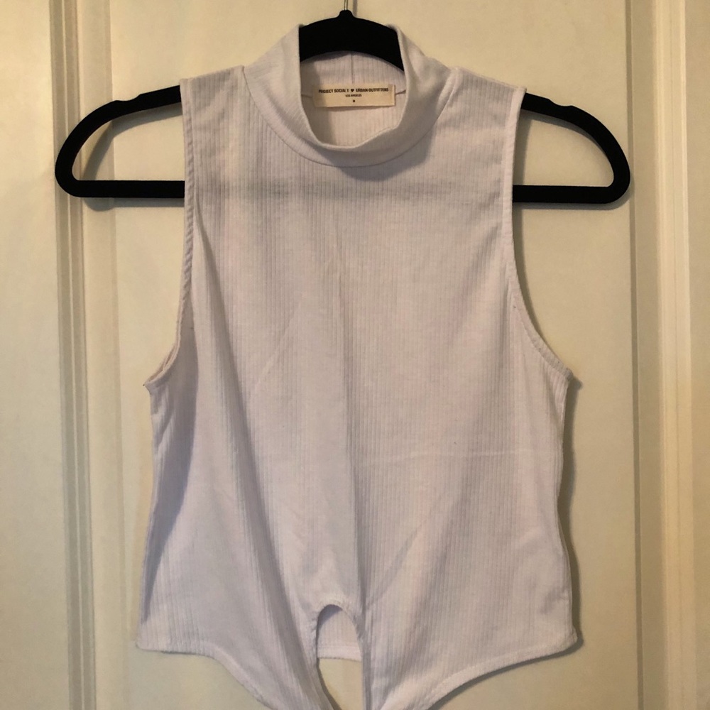 White Tie Crop Top
